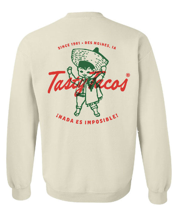 Overlay Crewneck Sweatshirt | Tasty Tacos Overlay Crewneck Sweatshirt | Tasty Tacos